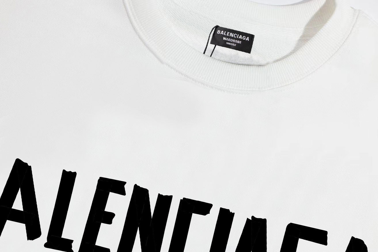 Sudadera con estampado de cinta adhesiva