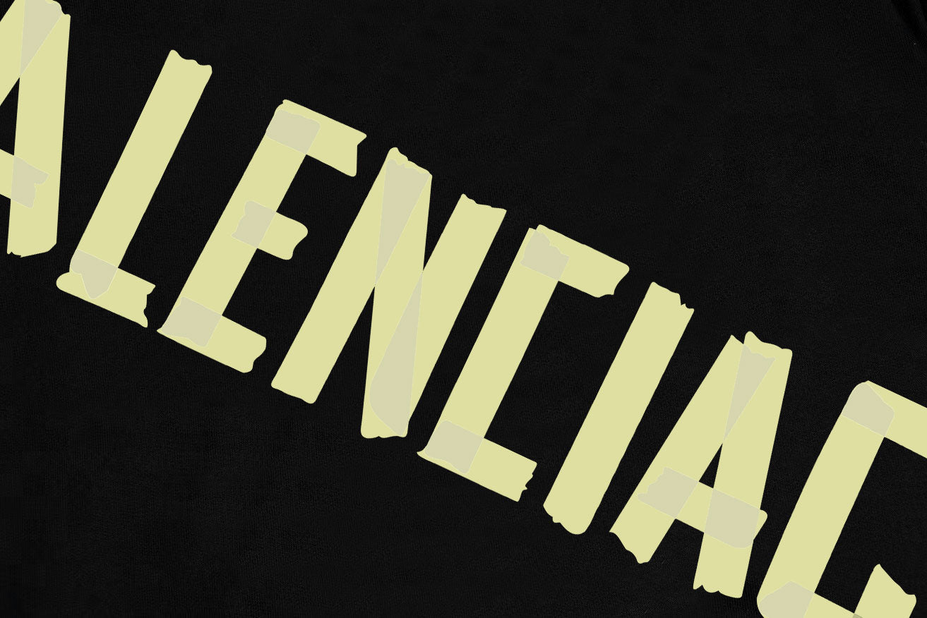 Sudadera con estampado de cinta adhesiva