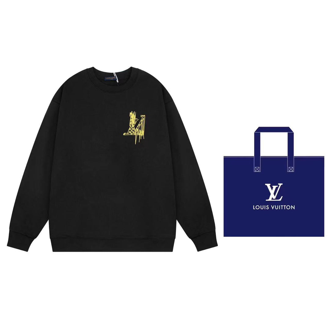 Sweat-shirt imprimé jaune