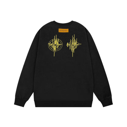 Sweat-shirt imprimé jaune