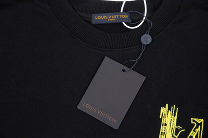 Sweat-shirt imprimé jaune