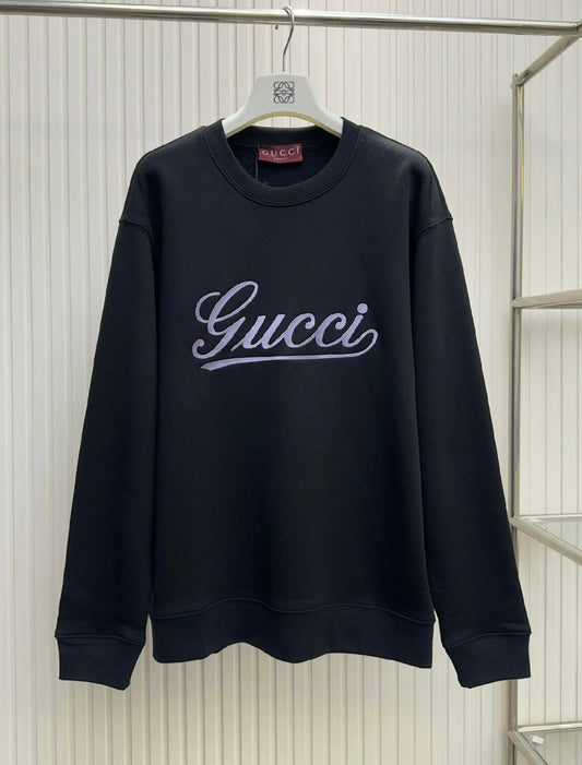 Sweat-shirt imprimé lettre violette