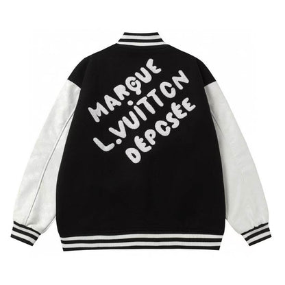Chaqueta de béisbol con ribete de perlas