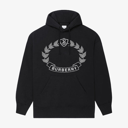 Sweat à capuche imprimé feuille de chêne