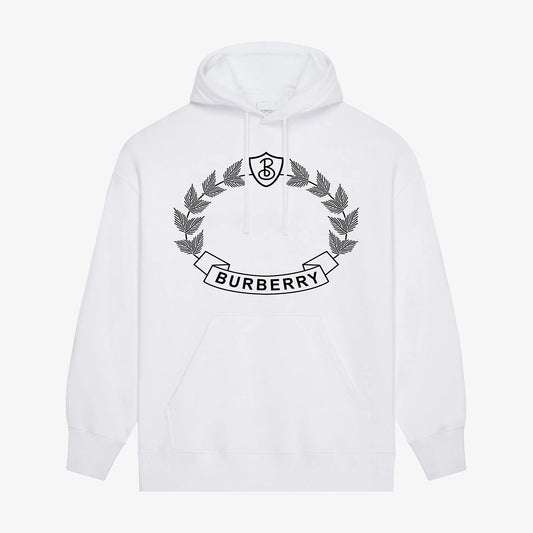 Sweat à capuche imprimé feuille de chêne