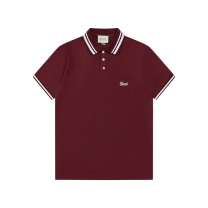 Camiseta polo con bordado de letras