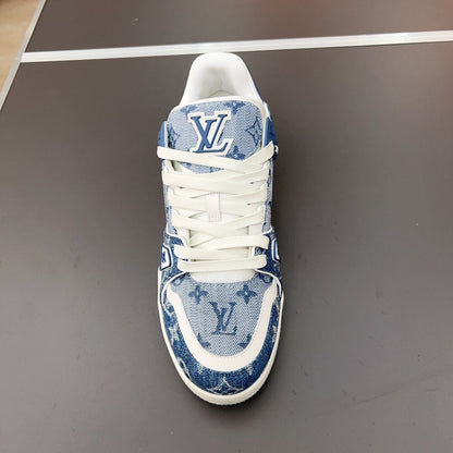 New Blue All-Over Print Sneakers