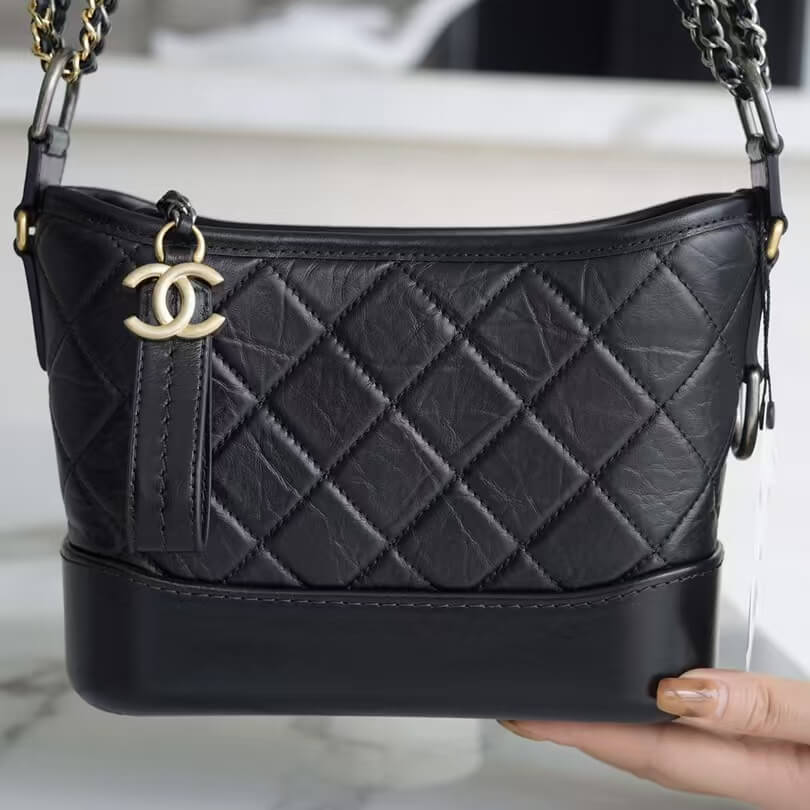 Bolso clásico con estampado acolchado de rombos
