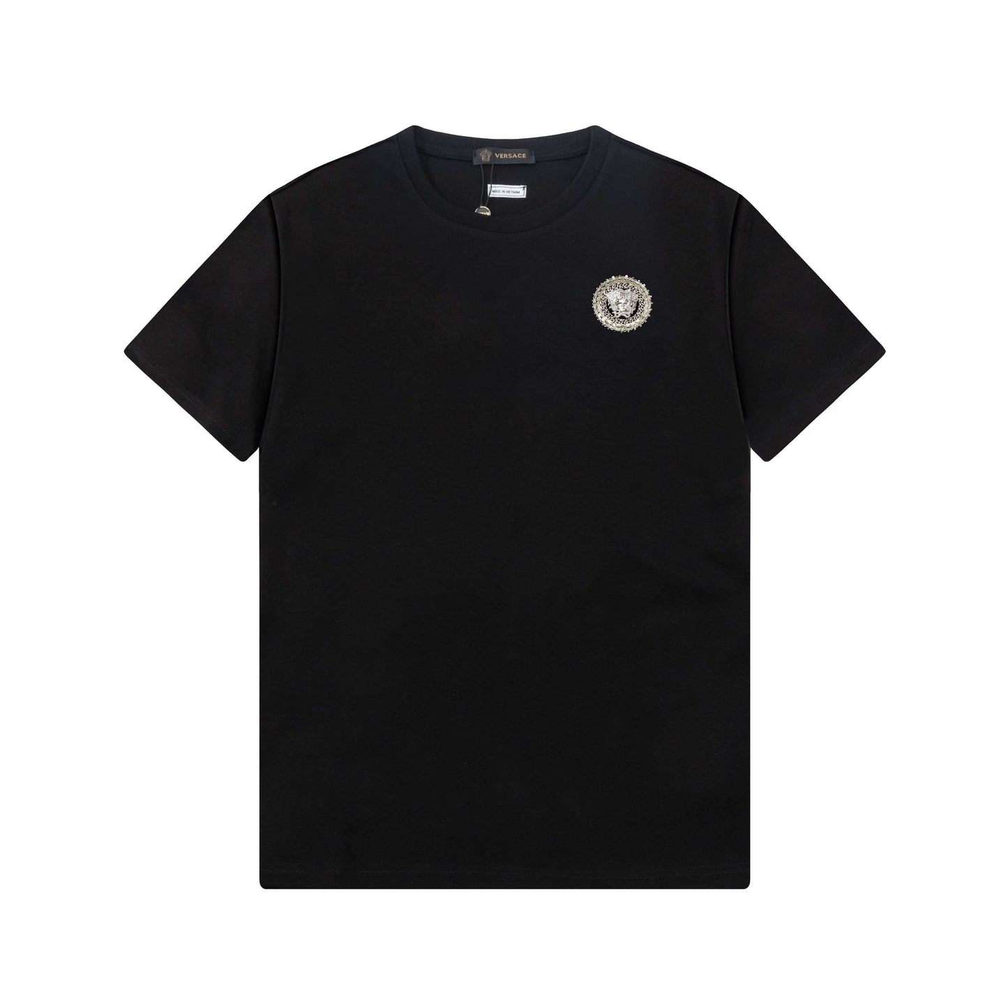Camiseta con bordado de rostro humano