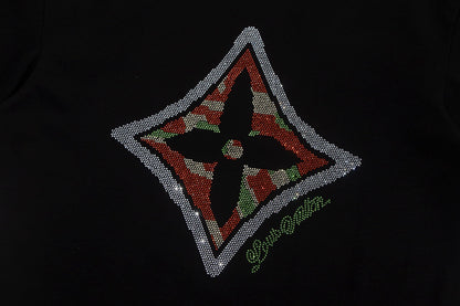 Camiseta con diseño de diamantes de colores