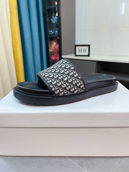 Zapatillas de piel jacquard