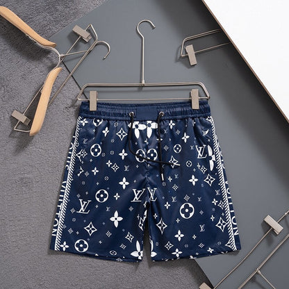 Deep Blue Full Print Beach Shorts