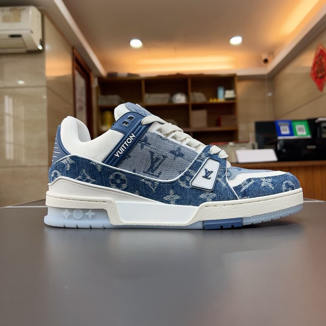 New Blue All-Over Print Sneakers