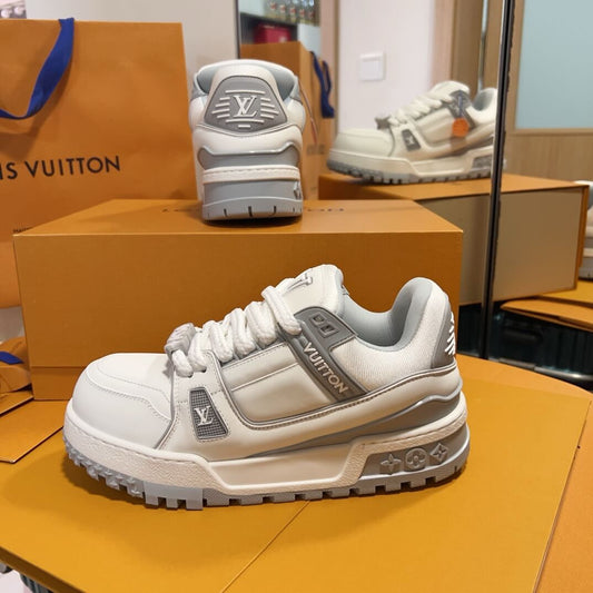 Height-Increasing Gray and White Sneakers