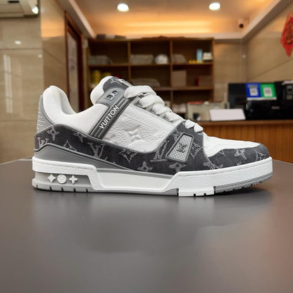 Grey All-Over Print Sneakers