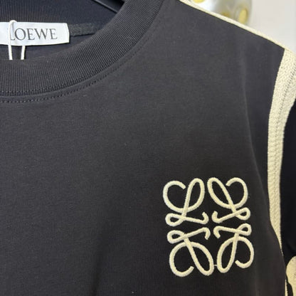 Tshirt with Ribbon Trim and Chest Embroidery