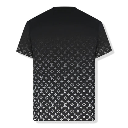 CAMISETA BLANCA Y NEGRA CON DEGRADADO Y MONOGRAMA 