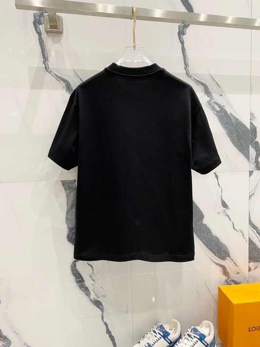 T-shirt brodé 3D à motif triangulaire