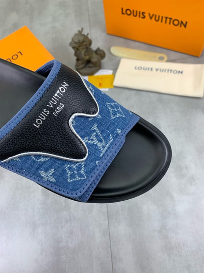 Pantuflas con parche de piel de vaca