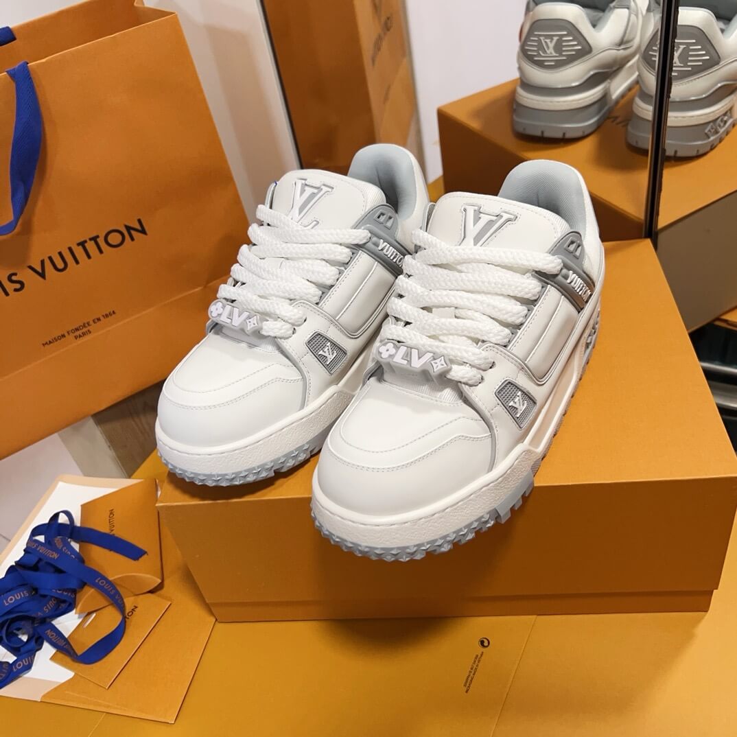 Height-Increasing Gray and White Sneakers
