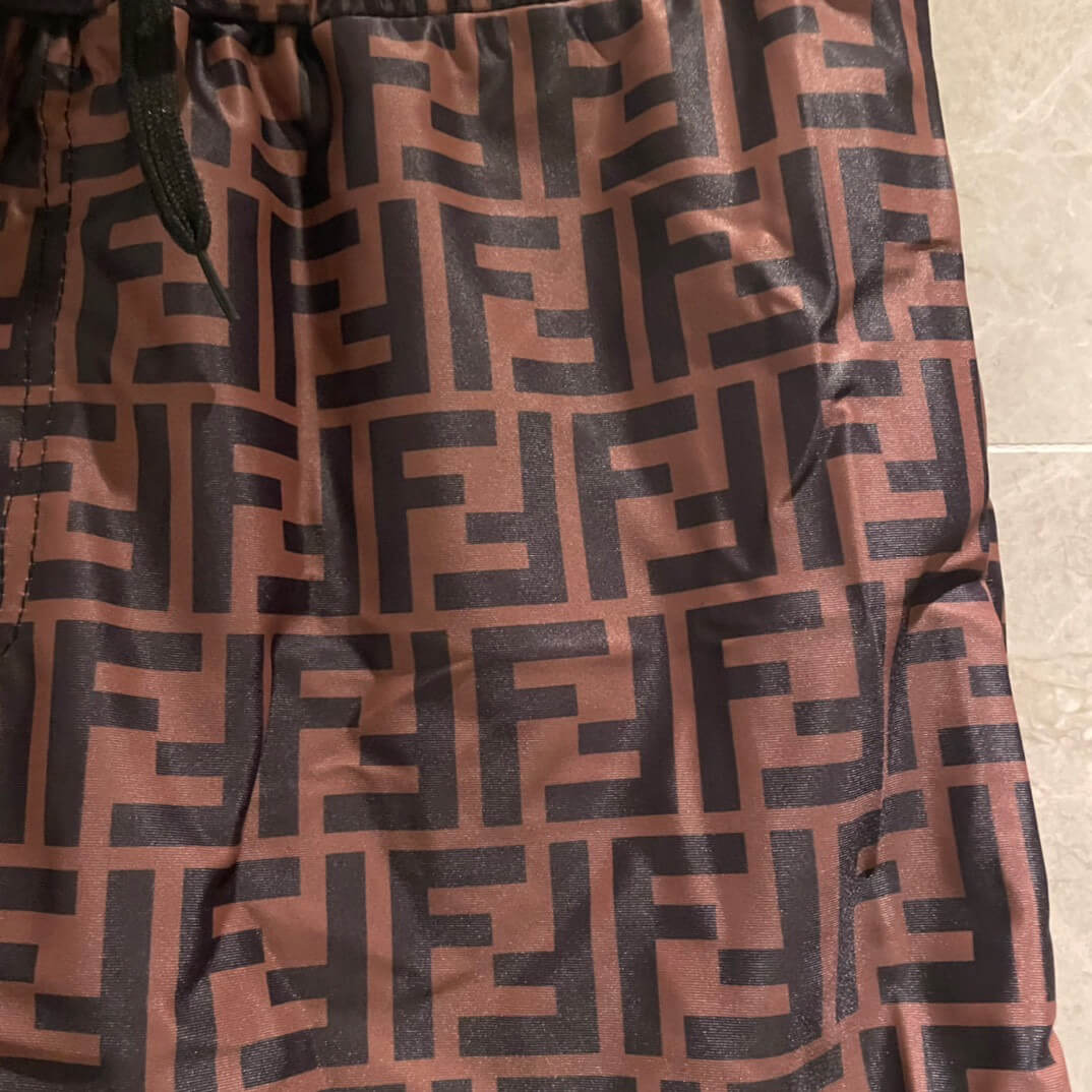 Letter F All-Over Print Swim Trunks