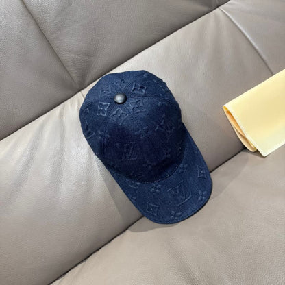 Gorra de béisbol de mezclilla en relieve