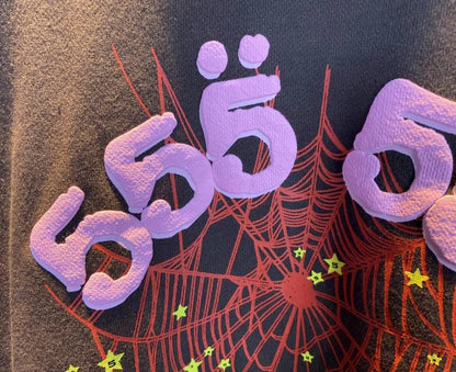 Sudadera con capucha clásica marrón con número