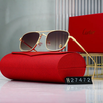 Gafas de sol con montura dorada