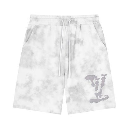 Pantalones cortos con bordado de patrón clásico
