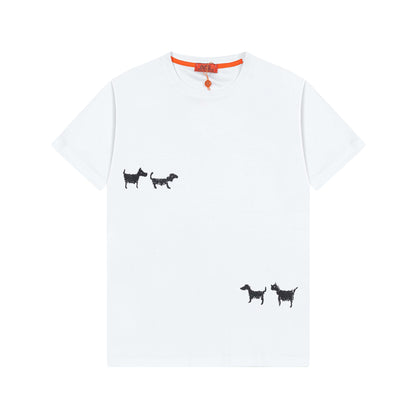 Camiseta con bordado de perro