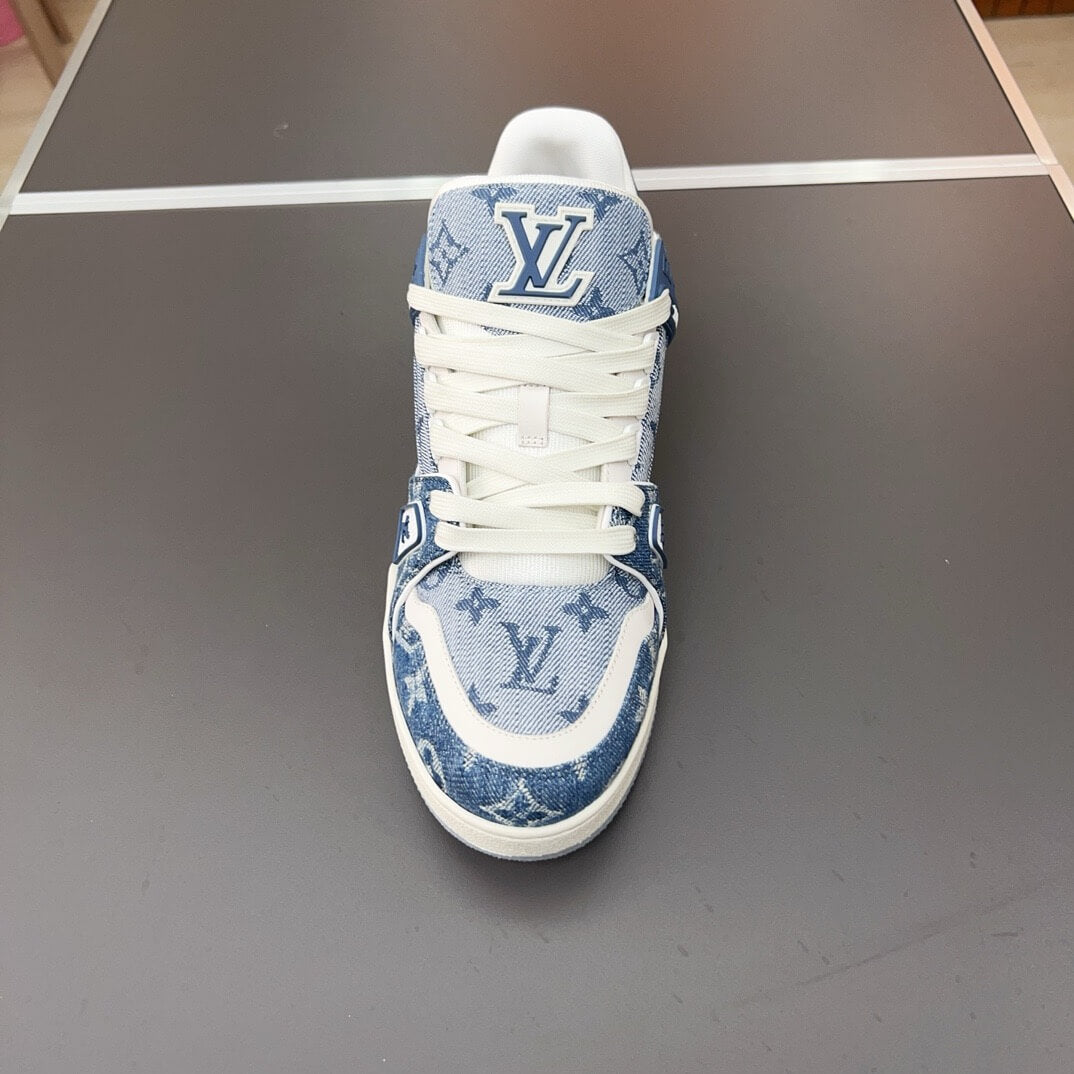 New Blue All-Over Print Sneakers