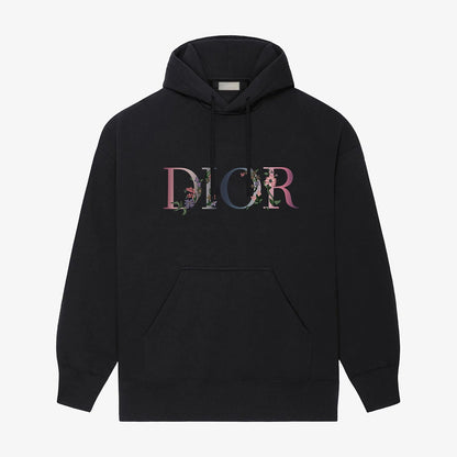 Sudadera con capucha y estampado de flores