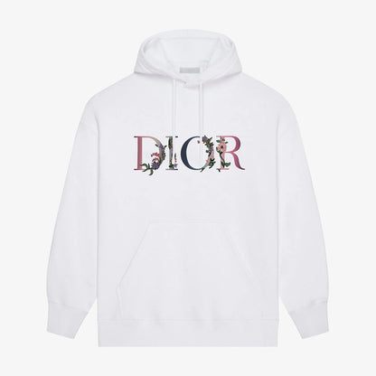 Sudadera con capucha y estampado de flores