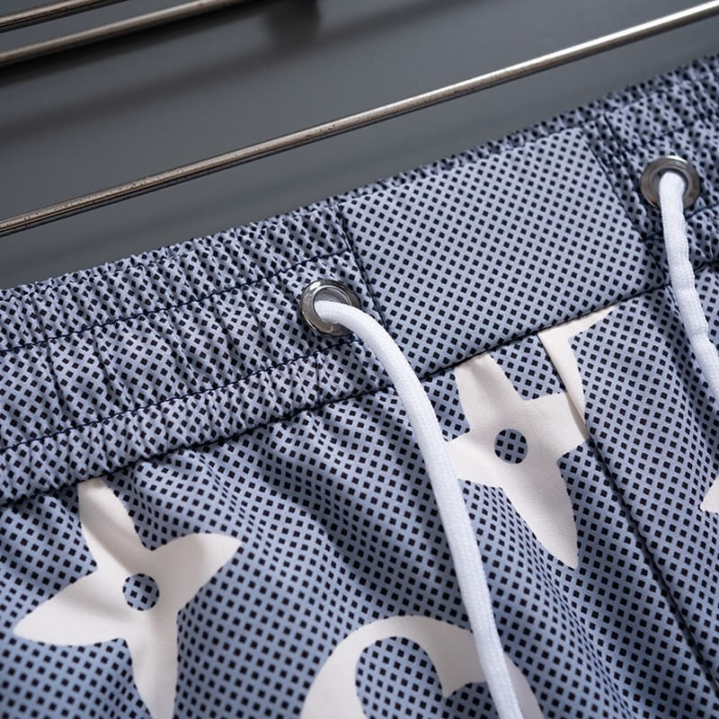 Blue Full Print Beach Shorts