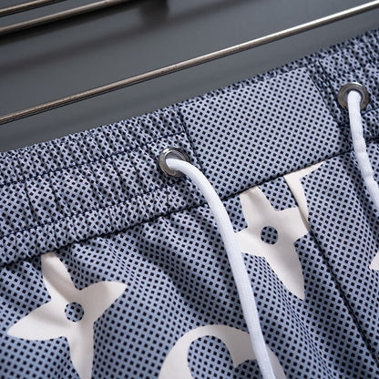 Blue Full Print Beach Shorts