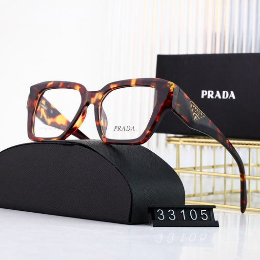 Lunettes unies à monture large et simple et tendance