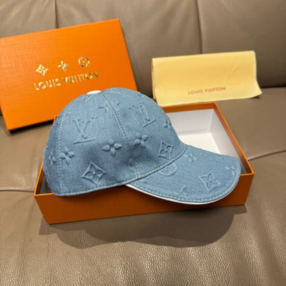 Gorra de béisbol de mezclilla en relieve