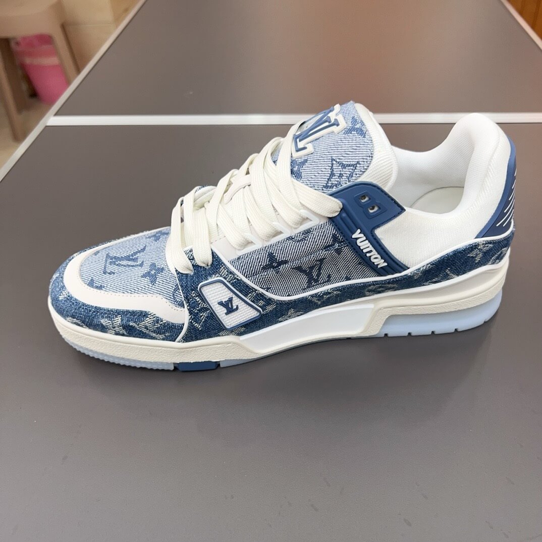 New Blue All-Over Print Sneakers