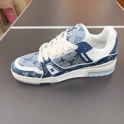 New Blue All-Over Print Sneakers