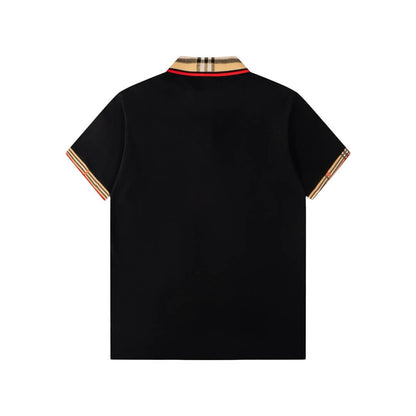 Camiseta polo clásica con cuello a cuadros