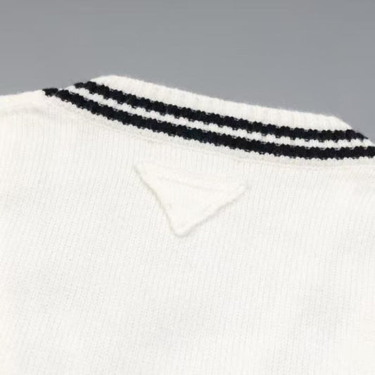 Patchwork Knitted Wool Cardigan Jacket
