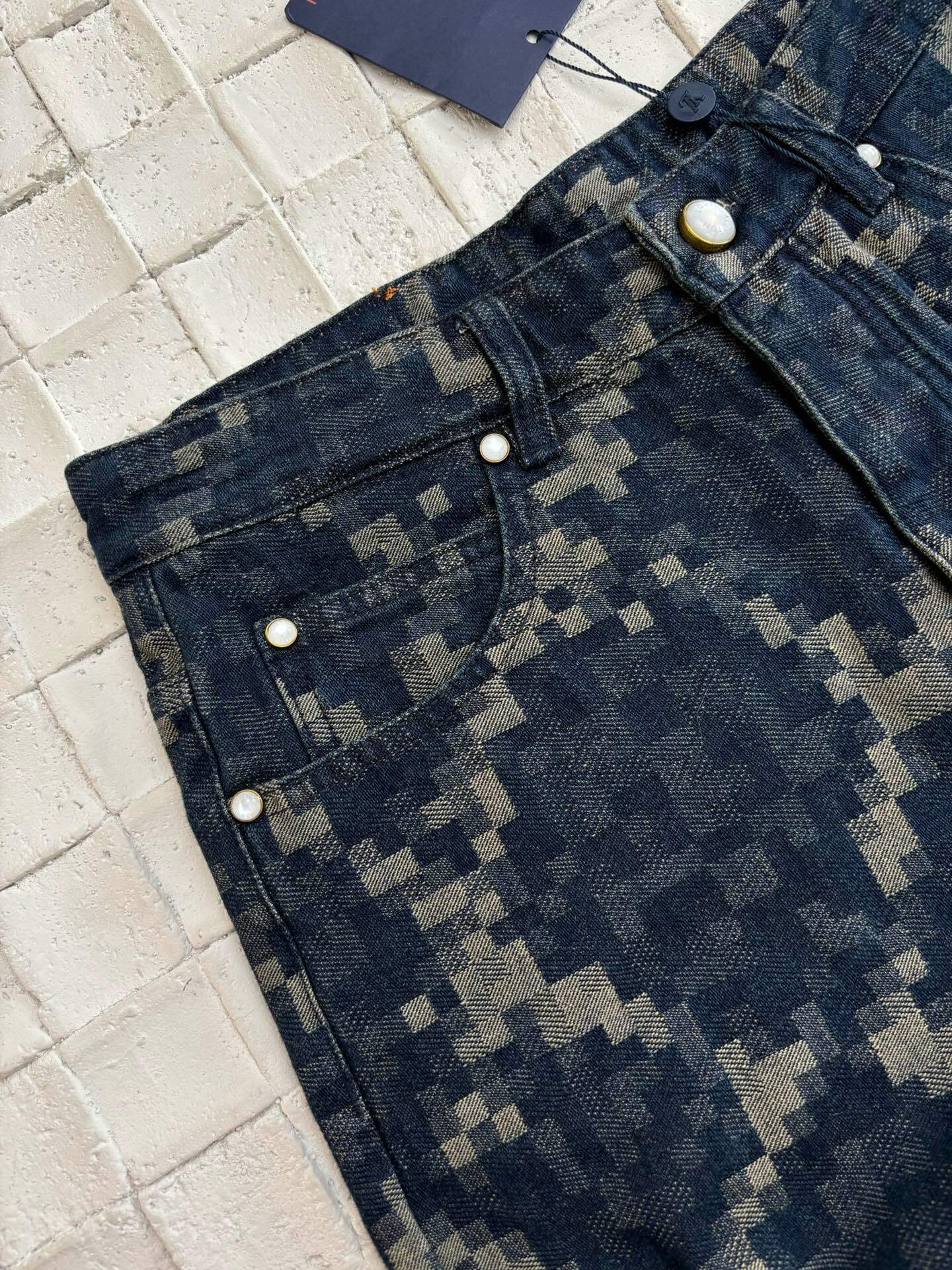 Snakeskin Print Denim Jeans