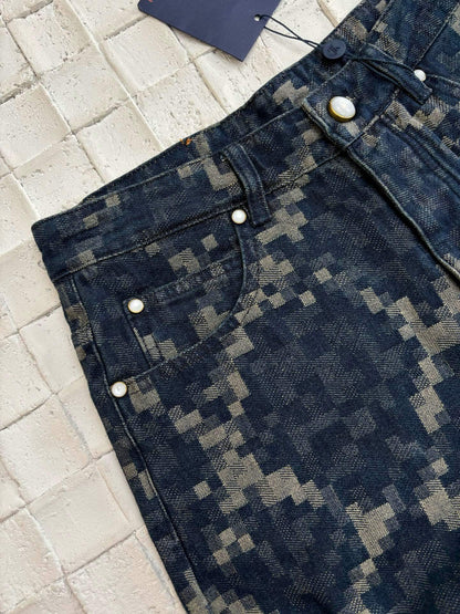 Snakeskin Print Denim Jeans