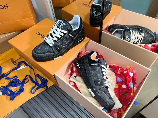 New Black Jacquard Sport Sneaker