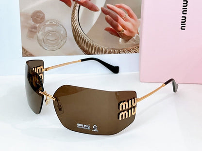 Gafas de sol curvas sin marco ultramodernas