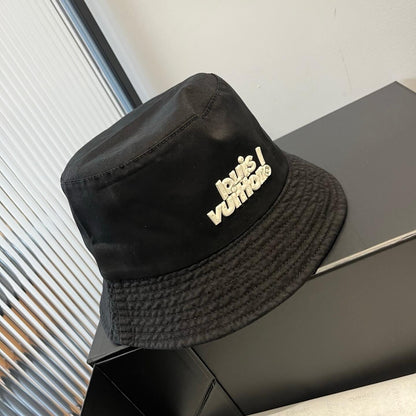 Sombrero de pescador con estampado 3D de letras de estilo minimalista