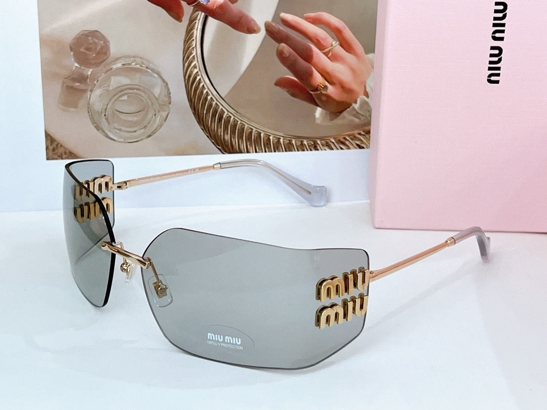 Gafas de sol curvas sin marco ultramodernas