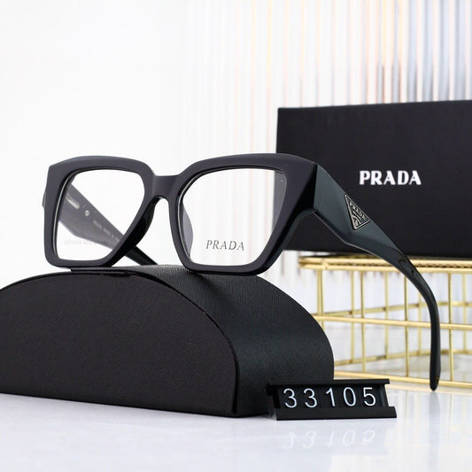 Lunettes unies à monture large et simple et tendance