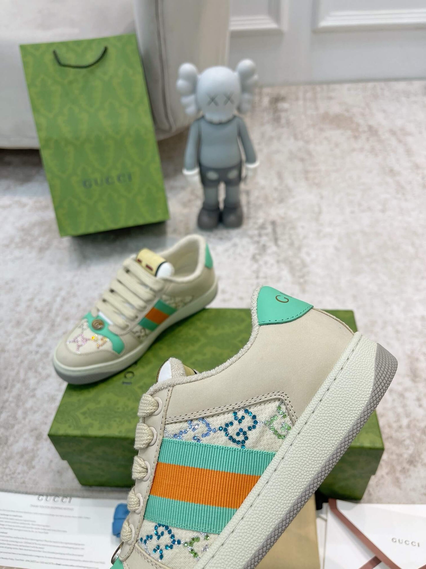 Double-G with Orange Stripes Sneakers