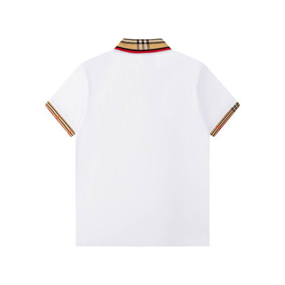 Camiseta polo clásica con cuello a cuadros